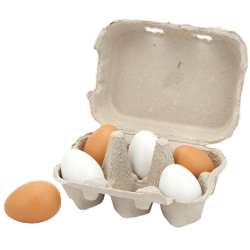 Wooden Eggs In Carton