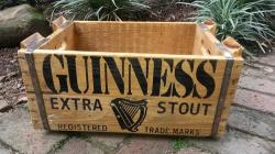 Vintage Style Guinness Crate With Badge.