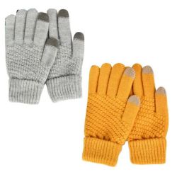 Gloves Touchscreen Yellow & Grey