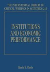 Institutions And Economic Performance Hardcover
