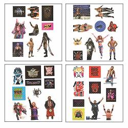 Myesha Toys Wwe Small Size Stickers Holographic Stickers Pack Of 4 Sticker Sheets Combo 1 Total 39 Small Stickers
