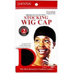 Donnay Donna Stocking Wig Cap Black 2PCS
