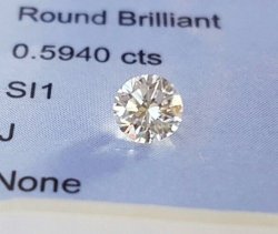 0.594ct Diamond Egl Certified J Si1