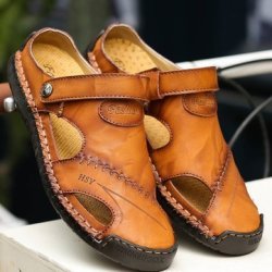 HAND Menico Stitching Leather Sandals 