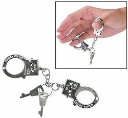 Fun Express MINI Thumb Finger Cuffs 24 Pack Metal Handcuff With 2 Keys. Safety Release Button. Bullet Points