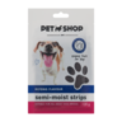 Biltong Flavour Semi-moist Dog Treat Strips 120G