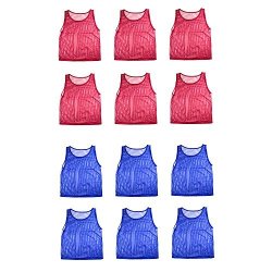 Nylon Mesh Scrimmage Team Practice Vests Pinnies Jerseys For Children Youth Sports Basketball Soccer Football Volleyball 12 Jerseys