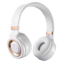 Volkano Lunar Bluetooth Headphones - White & Rose Gold