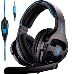 Sades SA810 New Xbox One PS4 PC Gaming Headsets Headphones 3.5MM Jack Gaming Headset Stereo Sound Over-ear Headphone With Microphone Volume Control