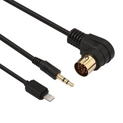 EX1 3.5MM Aux And Lightning Connector Audio Music MP3 Charging Cable For Kenwood Car Stereo CA-C2AX CA-C1AUX KCA-IP500