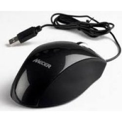 Mecer MM-U03BK USB Optical Wheel Mouse Black