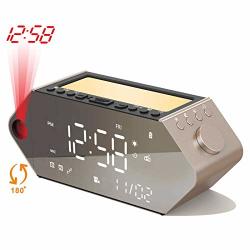 Projection Sicsmiao Alarm Clock Fm Radio Alarm Clock For Bedroom Digital Clock With Night Light Sunrise Light Ceiling Clock Dual R1311 00 Fm Am