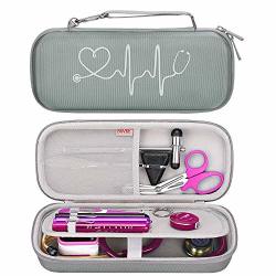 Bovke Carrying Case For 3M Littmann Classic III Lightweight II S.e Cardiology Iv Diagnostic Mdf Acoustica Deluxe Stethascopes - Extra Room For Taylor Percussion