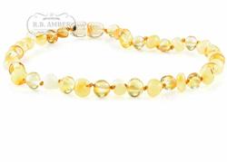 Certified Baltic Amber Teething Necklace - Anti Inflammatory Drooling And Teething Pain Remedy 3 Sizes 10-11 Inches - Screw Clasp Butter lemon
