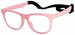 KD210 Infant Baby Toddlers Age 0 24 Months 80S Hipster Clear Lens Glasses Pink-clear Lens With Strap