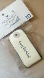 'happy Birthday' Stamped Gift Tags - Pack Of 10