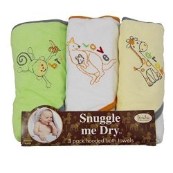 Wild Animal Hooded Bath Towel Set 3 Pack Frenchie MINI Couture Yellow