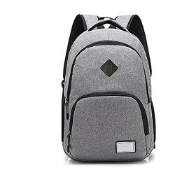 Backpack Gouache Women 15.6 Inch Anti Theft Laptop USB Charging Male Canvas Back Back Kanken Travel School Bag For Teenager Men Mochila Gray