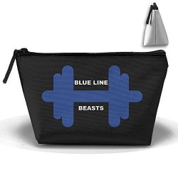 Blue Line Beast Multifunction Portable Pouch Trapezoidal Storage Toiletry Bag
