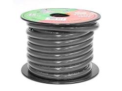 Pyramid RPB425 Ground Wire 4-GAUGE 25 Feet Flexible Ofc Cable Wire Black