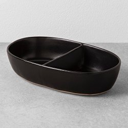 Divided Oval Serving Bowl - Black - Hearth & Hand With Magnolia
