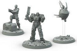 Fallout: Wasteland Warfare - Brotherhood Of Steel: Knight-captain Cade And Paladin Danse Miniatures