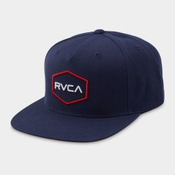 RVCA Boy&apos S Blue Commonwealth Snapback Cap