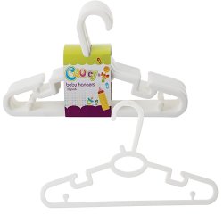 Bulk Pack X 6 Cooey Baby Hangers PACK-10 White