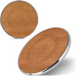 Tuff-Luv Eco-charge Bamboo Turbo Fast Wireless Charger For Apple And Samsung Compatible Phones