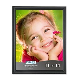 Icona Bay 11 By 14 Picture Frame 11X14 Matte Black Wood Frame Wall Hanging Large Photo Document Certificate Frame Landscape As 14X11 Or Portrait Lakeland Collection