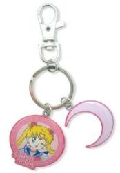 GE Animation Sailor Moon - Sailor Moon And Crescent Metal Key Chain
