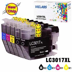 Viclabs Compatible LC3017 Ink Cartridges Replacement For Brother LC3017 Ink Cartridge For Brother MFC-5330DW MFC-J5830DW MFC-J5930DW MFC-J6930DW MFC-J6530DW MFC-J6730DW MFC-J2330DW Bbcmy 5-PACK