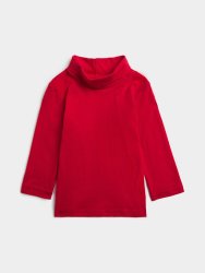 Jet Toddler Boys Red Long Sleeve Poloneck T-Shirt