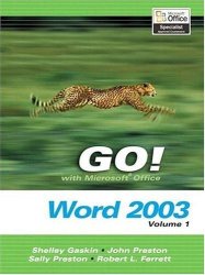 Go With Microsoft Word 2003 Volume 1 And Go Student Cd