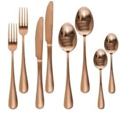 8 Piece Stainless Steel Cutlery Set - Rose Gold