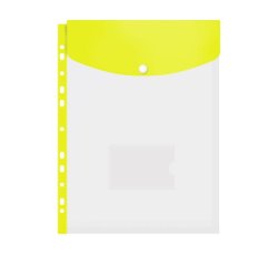A4 Top Load Punched Carry Folder Yellow Each