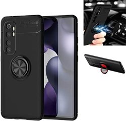 Xiaomi Mi Note 10 Lite Case 360 Rotating Ring Kickstand Protective Case Silicone Soft Tpu Shockproof Protection Thin Cover Compatible With Magnetic Car Mount For