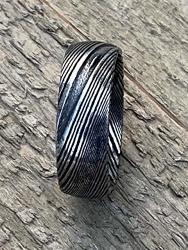 Damascus Steel Custom Handmade Beautiful Ring