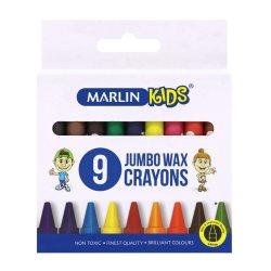 Marlin Kids Jumbo Wax Crayons 14MM 9'S Pack Of 12