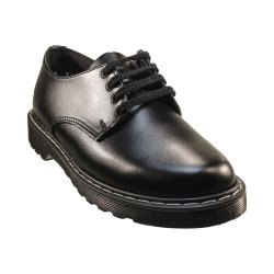 Buccaneer Boy's Genuine Leather School Shoes - Black