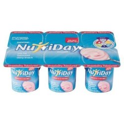 Danone Nutriday Low Fat Smooth Strawberry Dairy Snack 6 X 100G