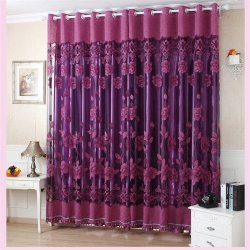 Chiffon Curtain 3m X 2m Purple