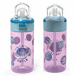 Zak Designs Genesis Durable Plastic Water Bottle 2-PIECE Set With Interchangeable Lid And Built-in Carry Handle Leak-proof Design Is Perfect For Outdoor Sports 2PC