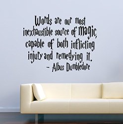Usa DECALS4YOU Harry Potter Wall Decals Words Are Our Most Inexhaustible Source Of Magic Capable Of Both Inflicting Injury Are Remedying It Decor