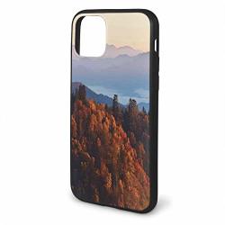Shockproof Phone Case Compatible With Iphone 11 Pro Max 6.5" Sunrise At The Mountains Pine Trees Covered On Hill Mist South Carolina