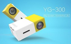 Ouyawei YG300 MINI Lcd LED Projector 400-600LM 1080P Video Home Projector Yellow-white Eu Plug