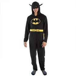 Dc Comics Batman Mask Hood Adult Caped Costume Union Suit Black Medium