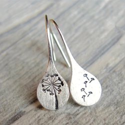 Fashion Simple Dandelion Earrings Women's Wedding Engagement Personality Alloy Pendant Earrings Jewelry For Women Gifts