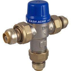 Cash Acme 24505 In-Line Thermostatic Hg110-D 3/4-Inch Mixing Valve with Sharkbite Connections And Intergral Checks Cash Acme 24505 In-Line Thermostatic Hg110-D 3/4-Inch Mixing Valve with Sharkbite Connections And Intergral Checks