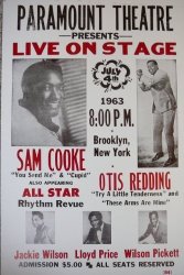 Sam Cooke Otis Redding And Others Playing In Brooklyn Ny Poster